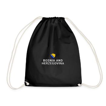 Bosnia and Herzegovina - Drawstring Bag - black - Front