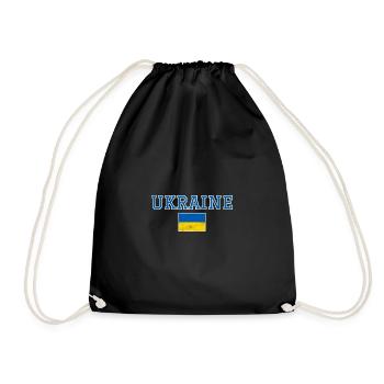 Ukraine - Drawstring Bag - black - Front