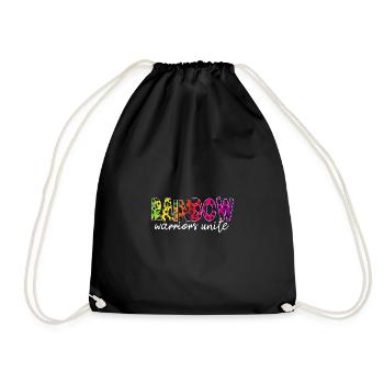 Rainbow - Drawstring Bag - black - Front