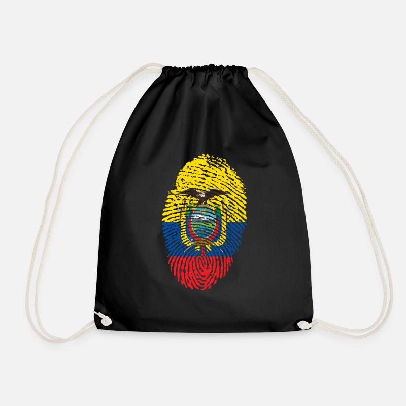Ecuador - Drawstring Bag - black