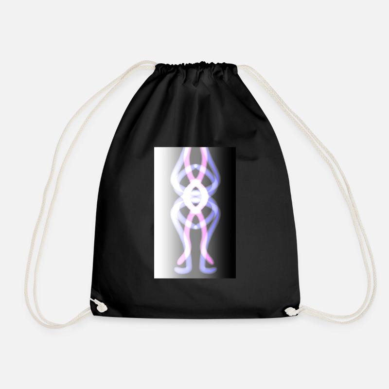Figure, Fantasy, Pattern - Drawstring Bag - black