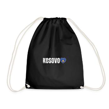 Kosovo - Drawstring Bag - black - Front