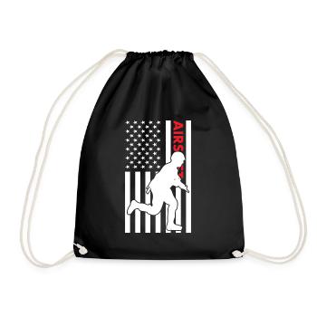 Sport Us Flag Airsoft - Drawstring Bag - black - Front