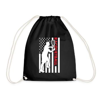 Sport Us Flag Racquetball - Sac de sport léger - noir - Devant