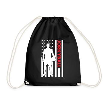 Sport Us Flag Jorkyball - Drawstring Bag - black - Front