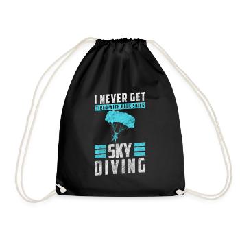 Skydiver Jump Extreme Sports Flying - Drawstring Bag - black - Front