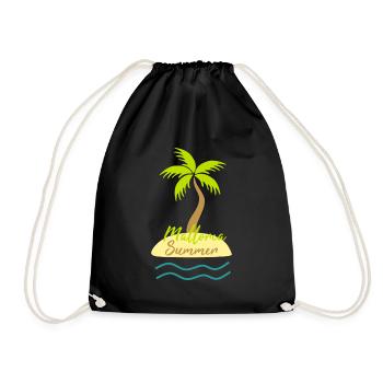 Mallorca summer - Drawstring Bag - black - Front