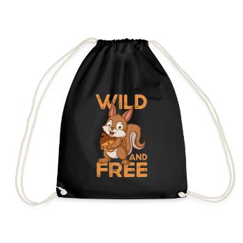 Squirrel squirrel squirrel-lover-S - Drawstring Bag - black - Front