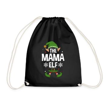 Le groupe familial Mama Elf Party Matching Mother - Sac de sport léger - noir - Devant