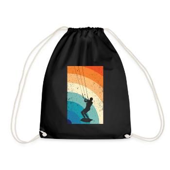 Kitesurfing - Turnbeutel - Schwarz - Vorne