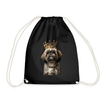 Shih Tzu - Drawstring Bag - black - Front