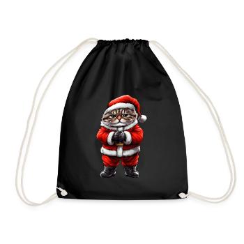 Cats Christmas - Drawstring Bag - black - Front