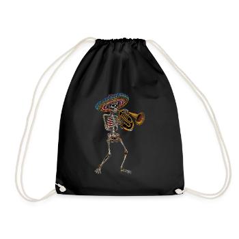 Tuba Squelette Mexicain - Sac de sport léger - noir - Devant