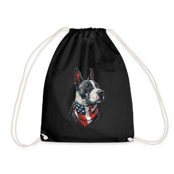 Bullterrier - Turnbeutel - Schwarz - Vorne