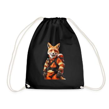 Fuchs - Turnbeutel - Schwarz - Vorne