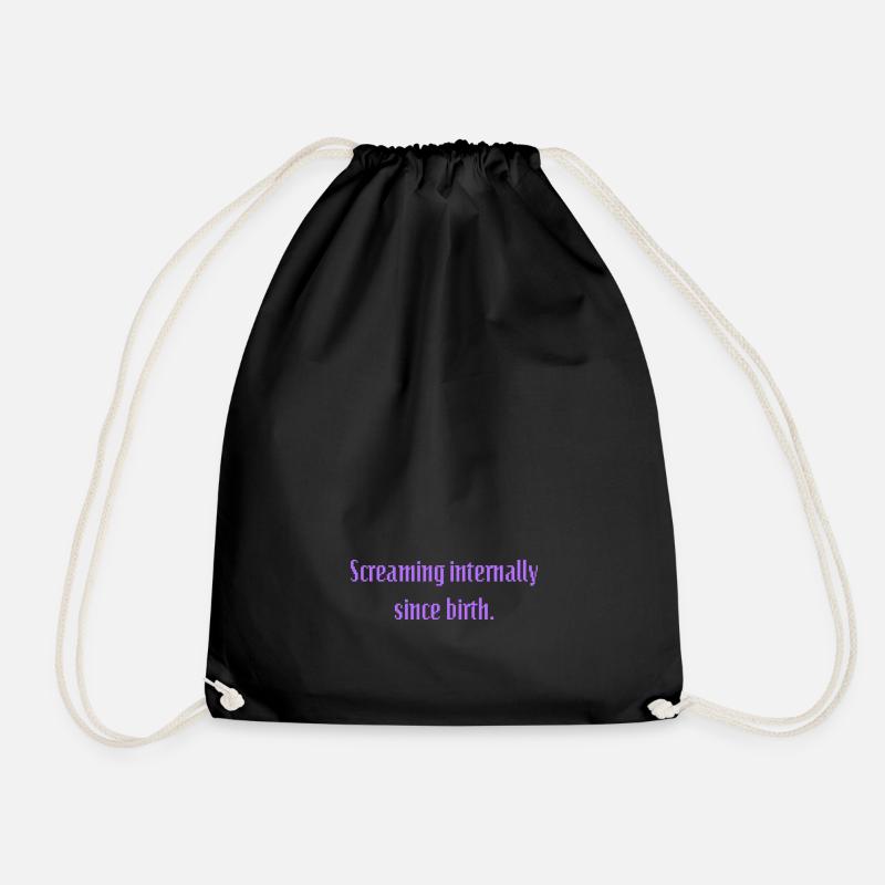 Screaming interally since birth - Turnbeutel - Schwarz