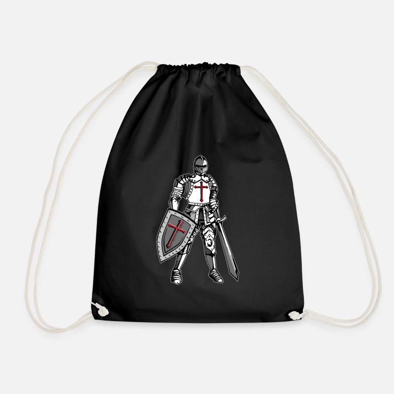 Tempelritter Ritter Mittelalter Templer - Turnbeutel - Schwarz