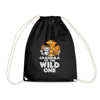 grandma of the wild one Design for a african - Turnbeutel - Schwarz - Vorne