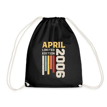 April 2006 - Birthday Gift April 2006 April - Drawstring Bag - black - Front