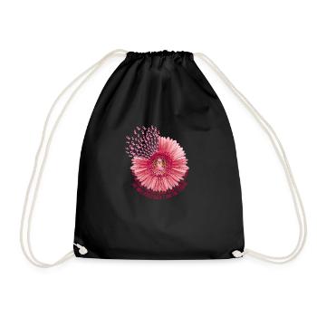 Fleur de cancer du sein - Sac de sport léger - noir - Devant