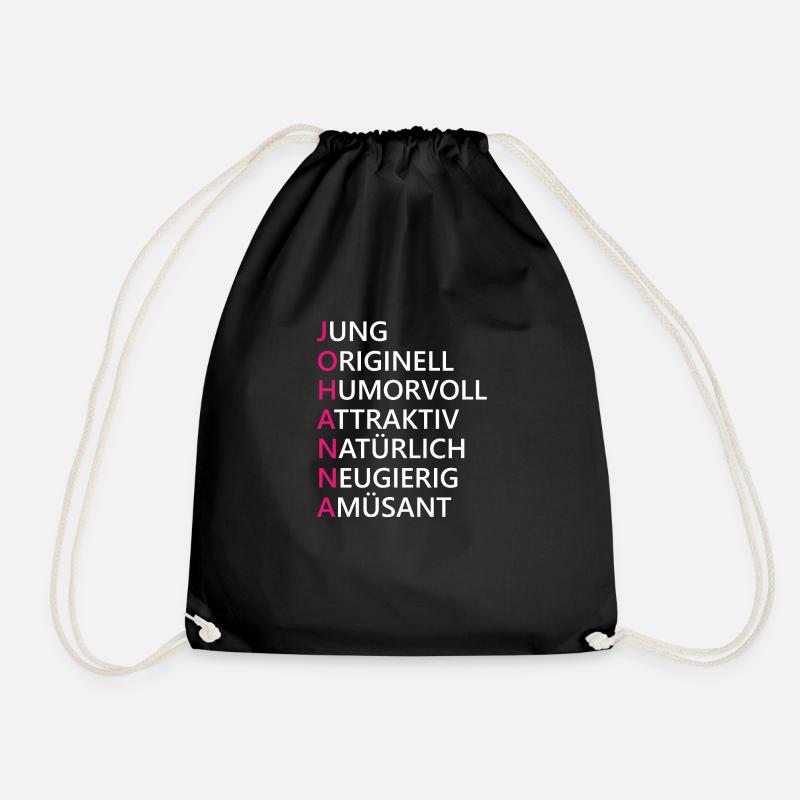 Johanna Name Geschenk - Turnbeutel - Schwarz
