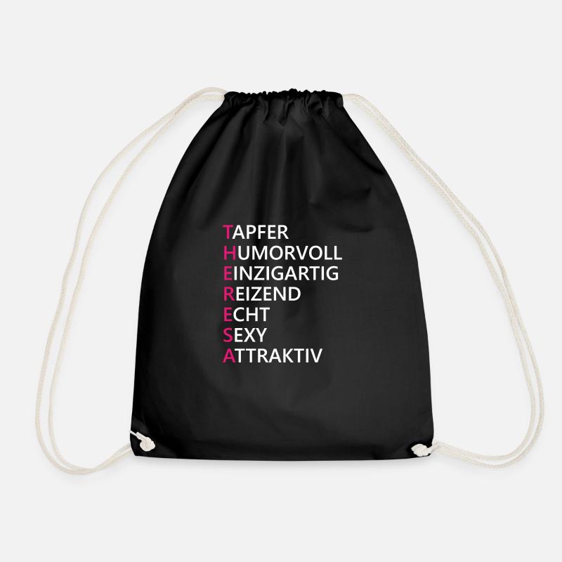 Theresa Name Geschenk - Turnbeutel - Schwarz