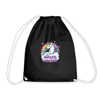 Cadeau de licorne de métal de la mort Licorne de musique lourde - Sac de sport léger - noir - Devant