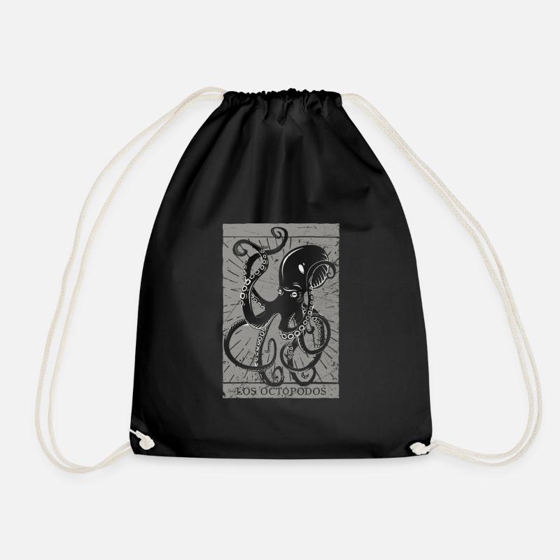 Vintage Kraken Tarot Card - Octopus Devil 666 - Turnbeutel - Schwarz