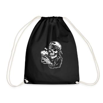 Drinking Dead Seamen "Aye Aye" - Drawstring Bag - black - Front