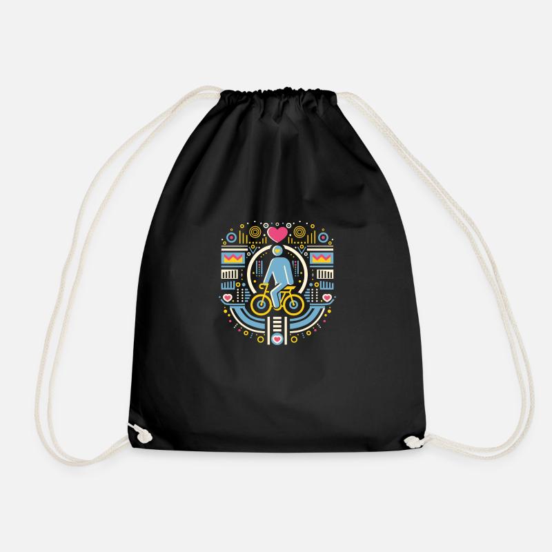 Stuff that connects people/ V-Day - Drawstring Bag - black