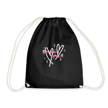 Graffiti Hearts T-Shirt - Turnbeutel - Schwarz - Vorne