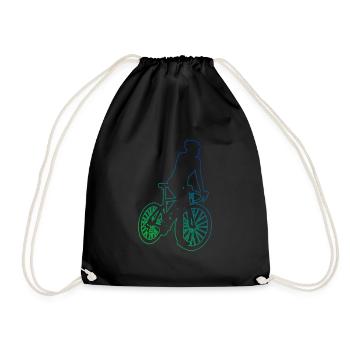 Road Bike Road Bike Road Bike Women's Road Bike - Drawstring Bag - black - Front