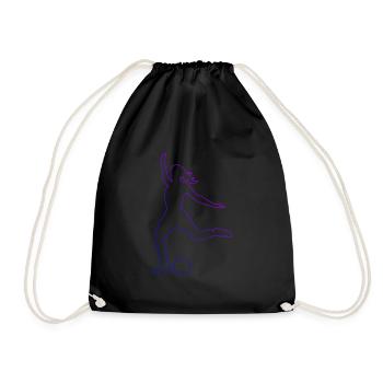 Football féminin Football Soccer Jeux de football - Sac de sport léger - noir - Devant