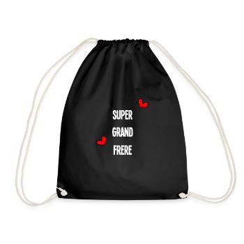 SUPER GRANDE FRÈRE. FÉLICITATION. NAISSANCE. FRÈRE - Sac de sport léger - noir - Devant