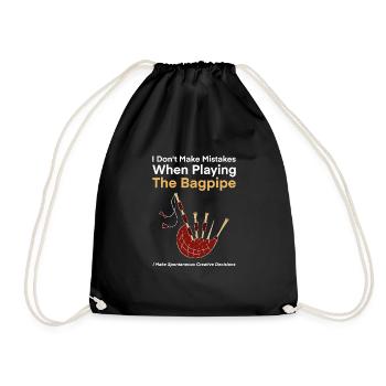Scotland Bagpipe Bagpipe Musician - Drawstring Bag - black - Front