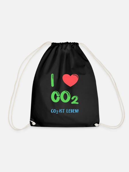 I Love Co2 - Turnbeutel - Schwarz