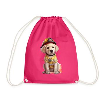 Pompier mignon labrador - Sac de sport léger - fuchsia - Devant