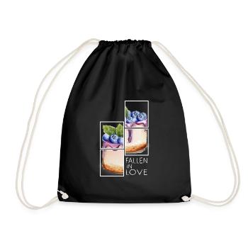 cheesecake blueberry cake cheesecake - Drawstring Bag - black - Front