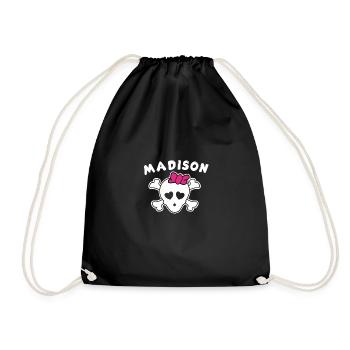 Pirate Madison Design for Girls and Women - Drawstring Bag - black - Front