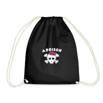 Pirate Addison Design for Girls and Women - Drawstring Bag - black - Front