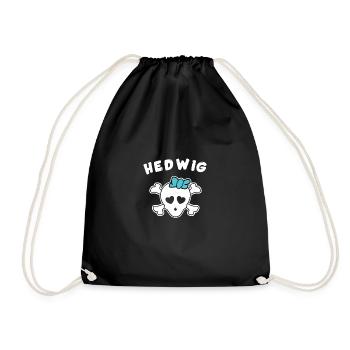 Piratin Hedwig Design für Mädchen und Frauen - Turnbeutel - Schwarz - Vorne