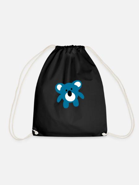 koala - Drawstring Bag - black