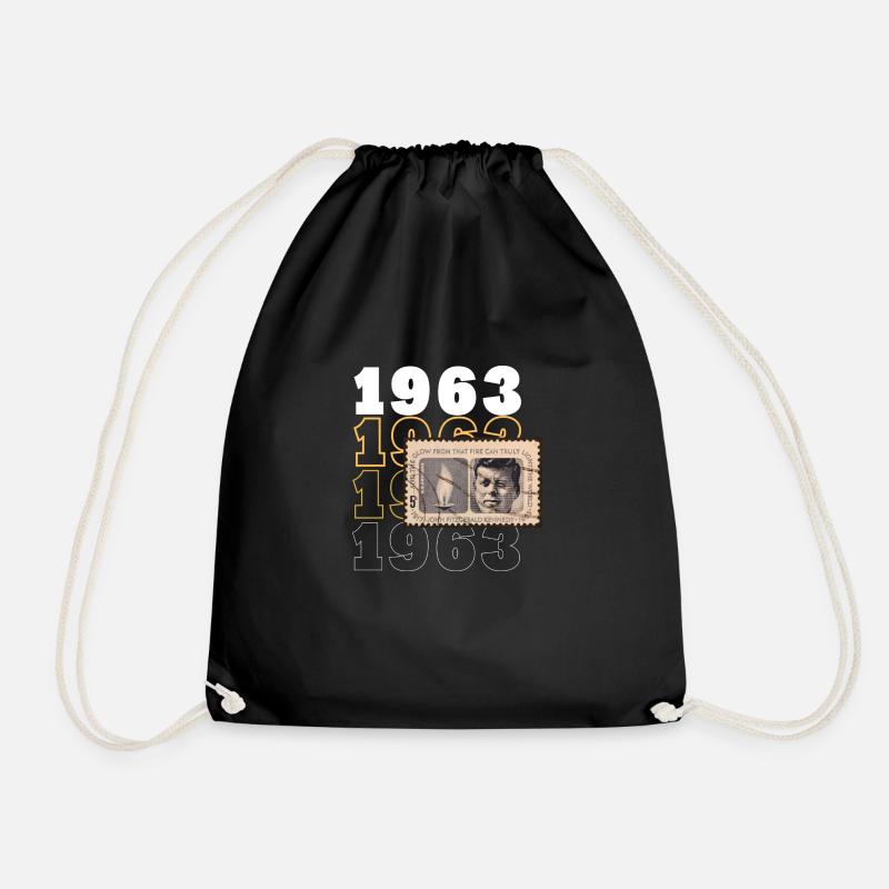 Born 1963 - Drawstring Bag - black