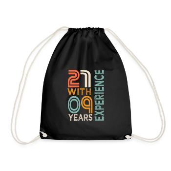 30th Birthday Gift 30th Anniversary - Drawstring Bag - black - Front