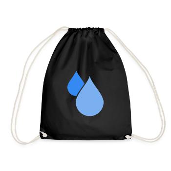 Waterdrop - Drawstring Bag - black - Front