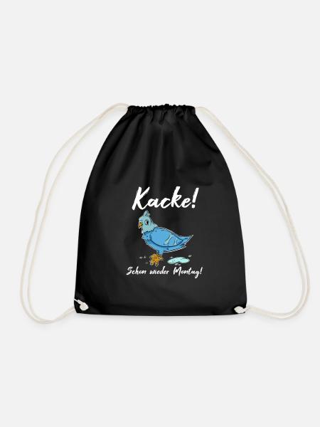 Kacke! Schon wieder Montag - Turnbeutel - Schwarz