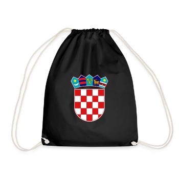 hrvatska - Turnbeutel - Schwarz - Vorne