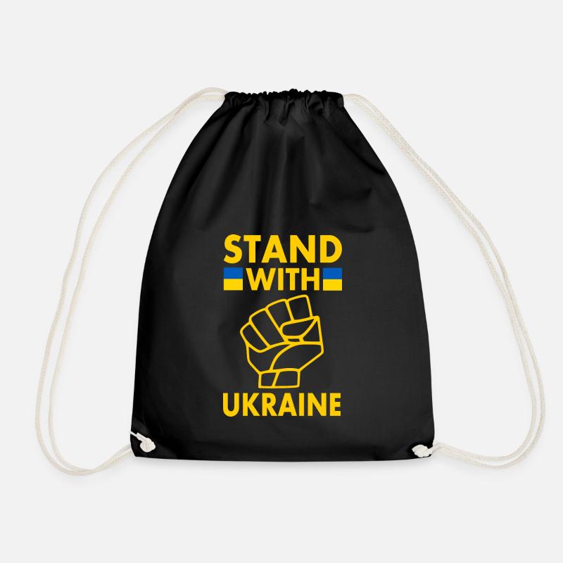 stand with ukraine - Turnbeutel - Schwarz