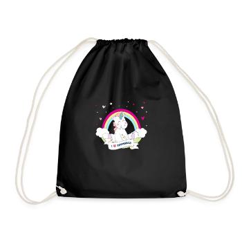 I Love Unicorns - Sac de sport léger - noir - Devant