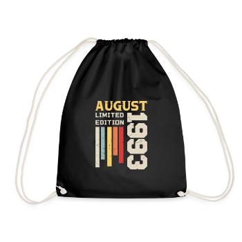 Août 1993 - Cadeau anniversaire Août 1993 Août - Sac de sport léger - noir - Devant